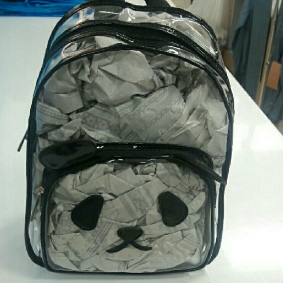 clear designer backpack